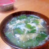 香菜と溶き卵の葱スープ